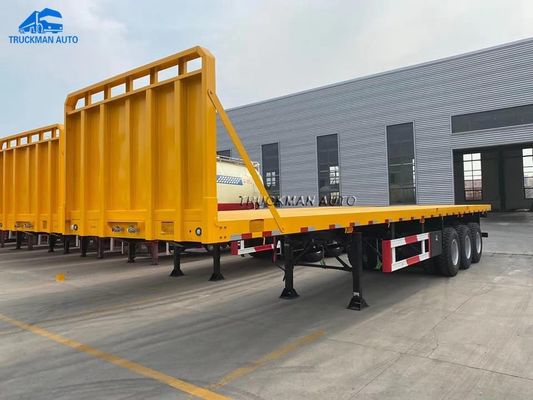 3 Axle Container Flatbed Semi Trailer per trasporto di carico alla rinfusa &amp; del contenitore
