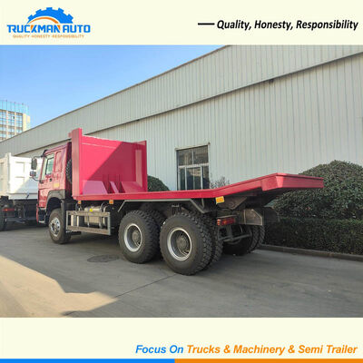 Reliable 6x4 380HP SINOTRUK HOWO Flatbed Cargo Truck For Angola