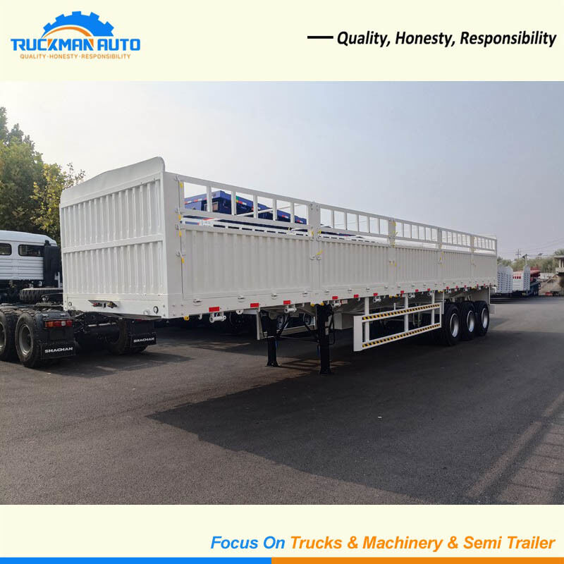 Reliable 3 Axle 50 Tons Fence Semi Trailer For Ghana